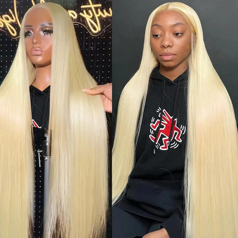 HD Transparent 613 Blonde Straight 200 Density 13x4 13x6 Lace Front Human Hair Wigs For Women Brazilian 360 Lace Frontal Wig