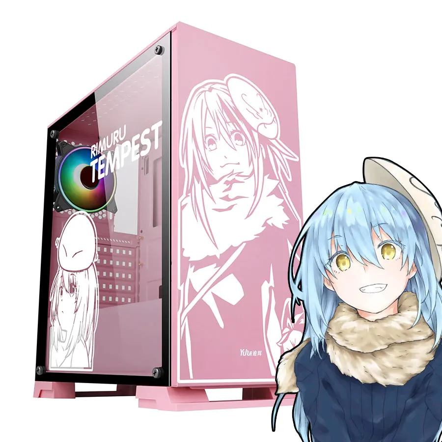 Rimuru Tempest Anime Stickers for Atx Pc Case,Cartoon Decor Decals for Computer Chassis Skin,Waterproof Easy Removable