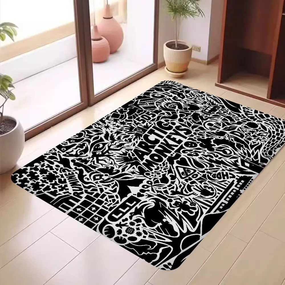 A-Arctic M-Monkeys Band Kitchen Mat Kids Room Bedroom Decoration Balcony Anti-Slip Doormat Living Room Alfombra
