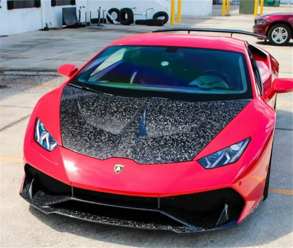 

Forged Carbon Fiber Car Front Engine Hood Cover For Lamborghini Huracan Lp580 Lp610 EVO