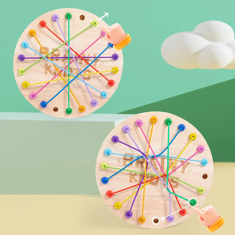 Colorful Rope-Untangling Challenge Toy: Untangle Strings, Train Your Mind. Kids Have a Blast Playing Through Levels and Boosting