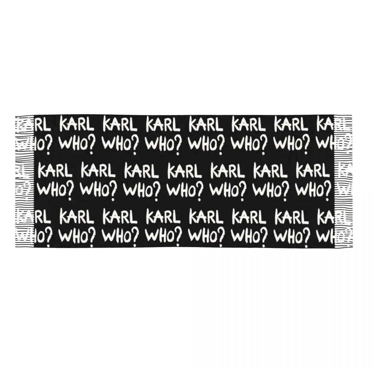 Personalized Print Karl Who Slogan Scarf Women Men Winter Warm Scarves Shawl Wrap