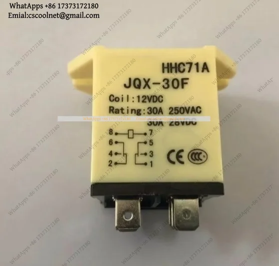 k3 NNC/HHC71A (JQX-30F) Power Relay – 30A 250VAC/28VDC, 8-Pin 2NO+2NC Silver Contact, DC12V/24V or AC220V Coil, Original New