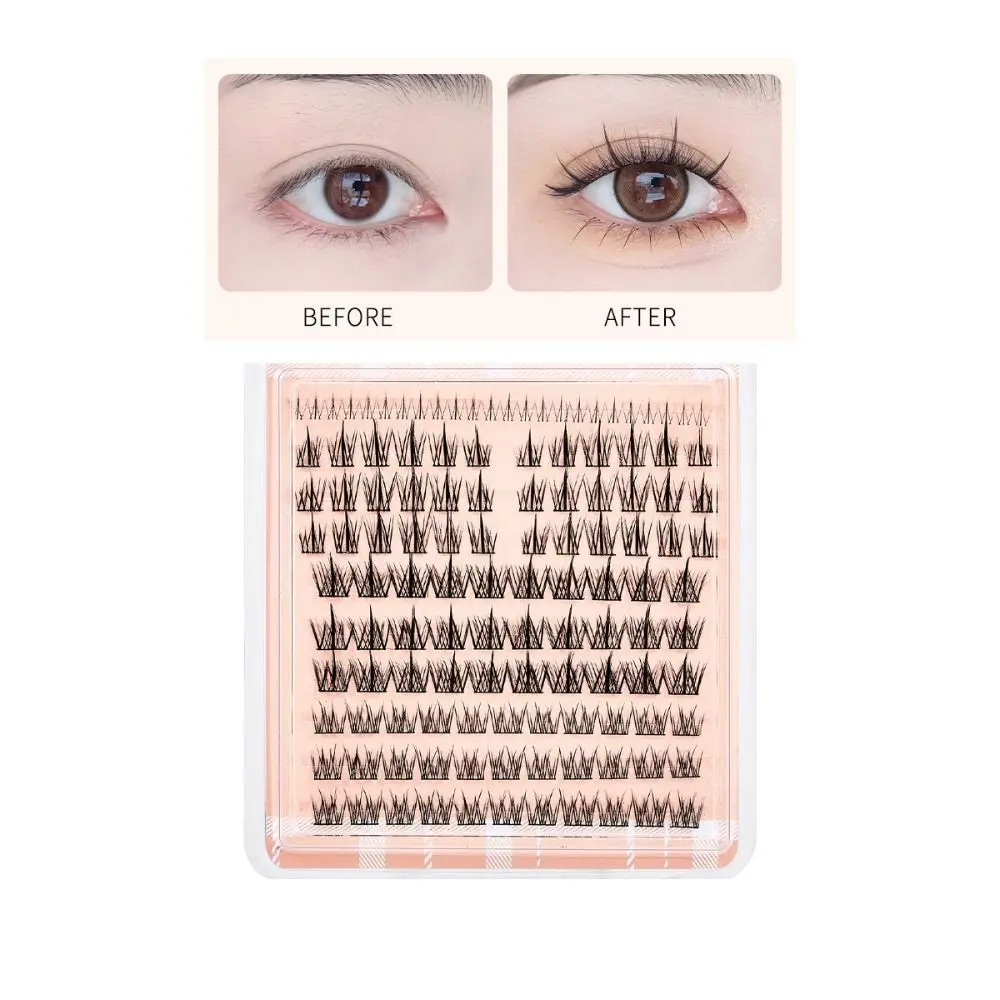 Wimperverlenging Gesegmenteerde Valse Wimper Cat Eye Piekerige Nerts Wimper Zachte Manga Wimpers Individuele Wimpers Kit Beginner Oogmake-Up