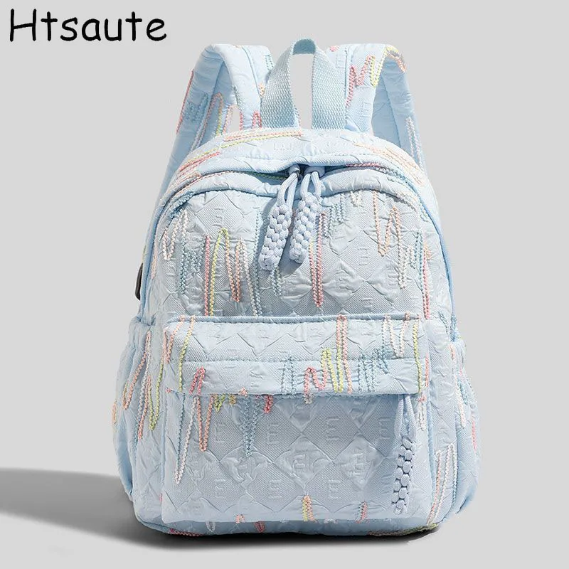 Trendy Solid Color Lightweight Backpack Multi Functional High Quality Bags Convenient Student Backpack Suitable for Daily Use