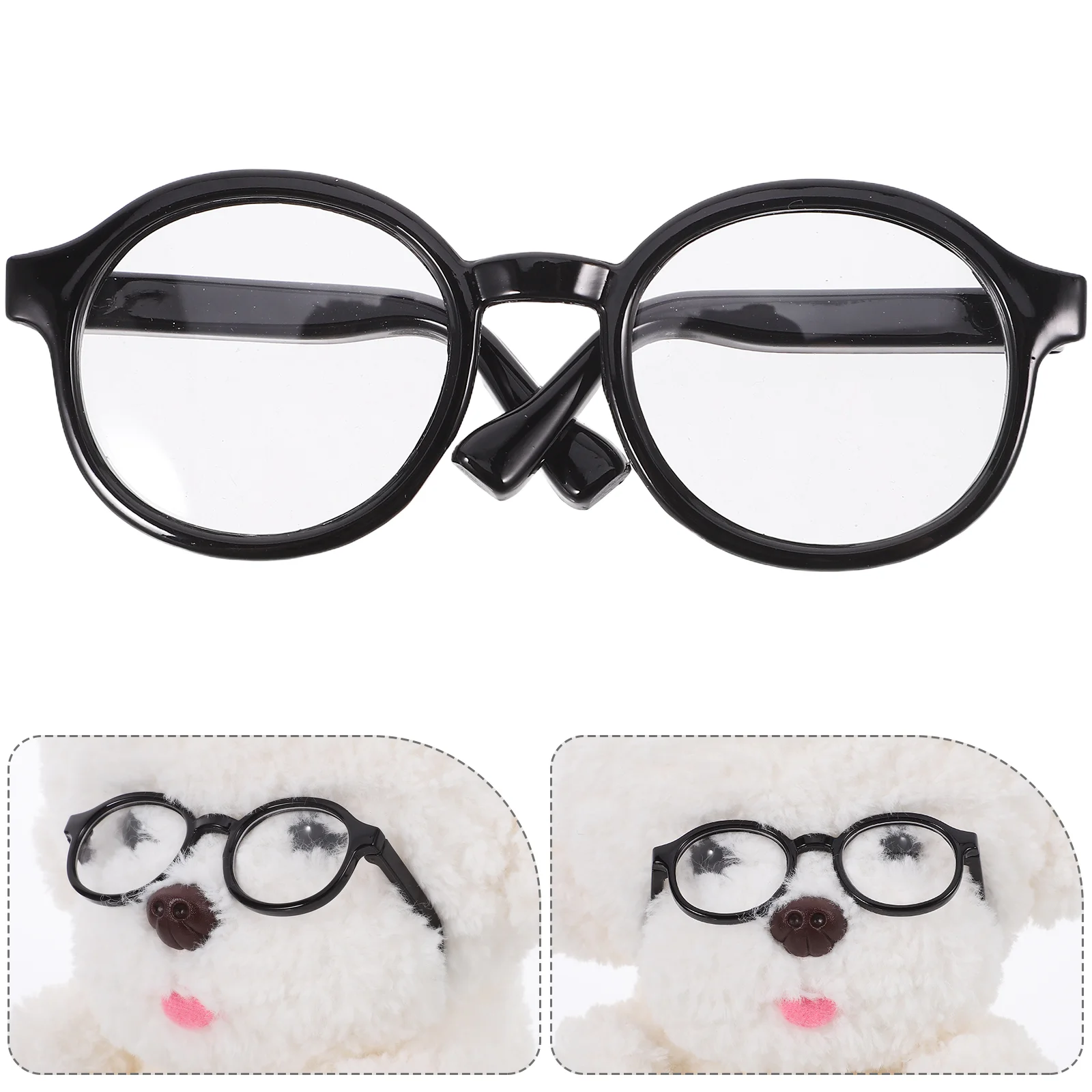 

Glasses Eyeglasses Craft Accessories Mini Costume Plastic for Dolls Dress up Prop