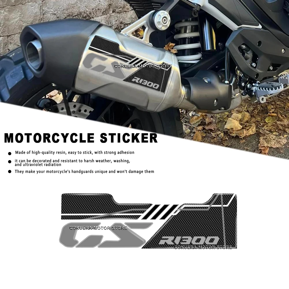 For BMW R1300GS R 1300 GS 2024 Motorcycle Accessories 3D Epoxy Resin Sticker Exhaust Pipe Protection Sticker