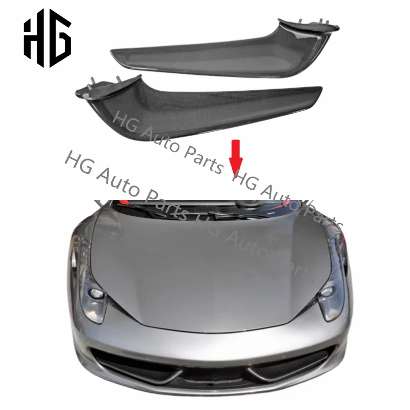 

High quality real carbon fiber front bumper side canards for ferrari 458 front lip spoiler canards car parts