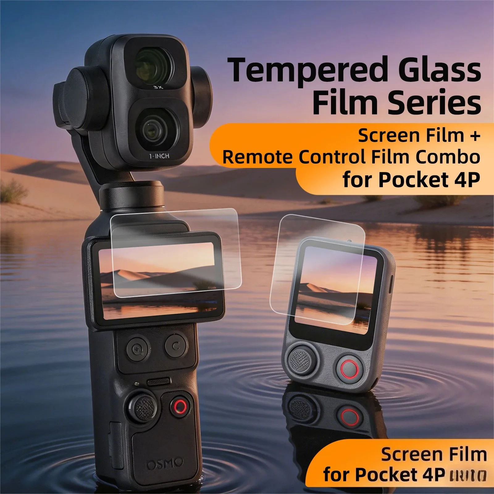 Tempered Glass Screen Protector 9H HD Anti-Scratch Anti-Fingerprint Film for DJI Osmo Pocket 4 Pro Gimbal Camera Accessories