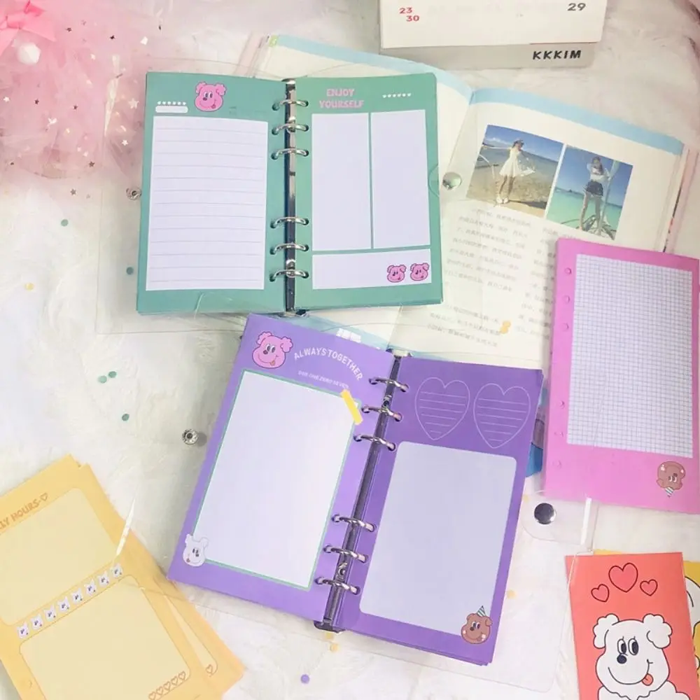 50Sheets Loose Leaf Refill Paper Love Cartoon Inner Refill Spiral Binder Paper Notebook Separator Paper Dog