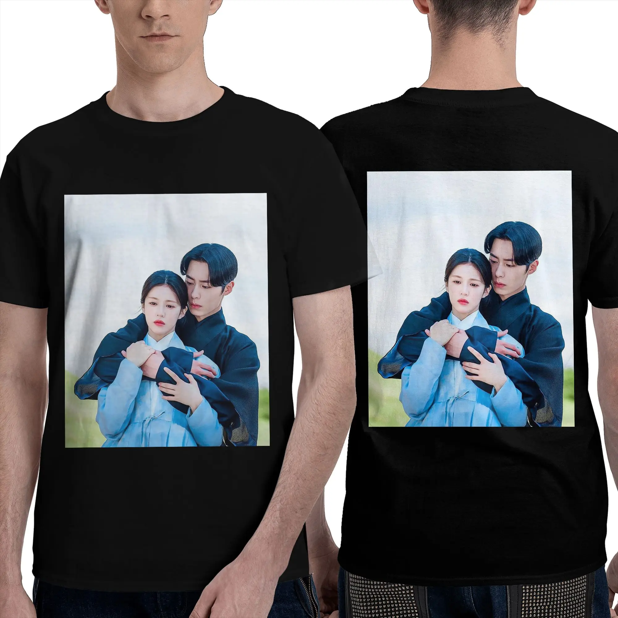 100% Cotton Kdrama Alchemy of Souls Light and Shadow T-Shirt Men's Double Sided T Shirt Men O-Neck Summer Shirts Tops S-6XL