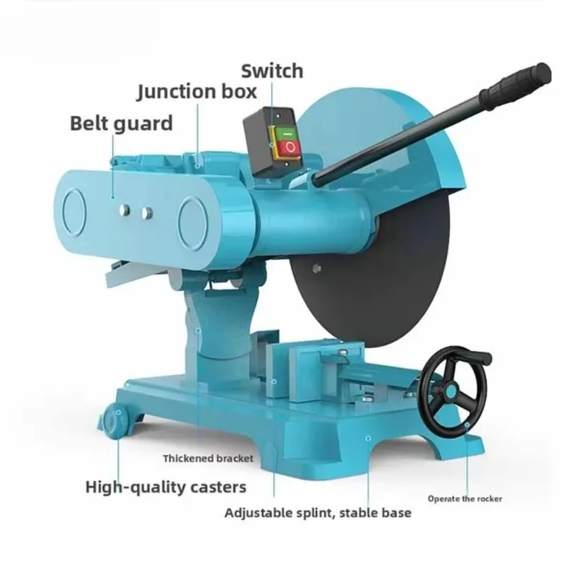 Three Phase Heavy Duty Belt Cutting Machine Full Copper Motor for Steel Wood Profile Industrial Cutting