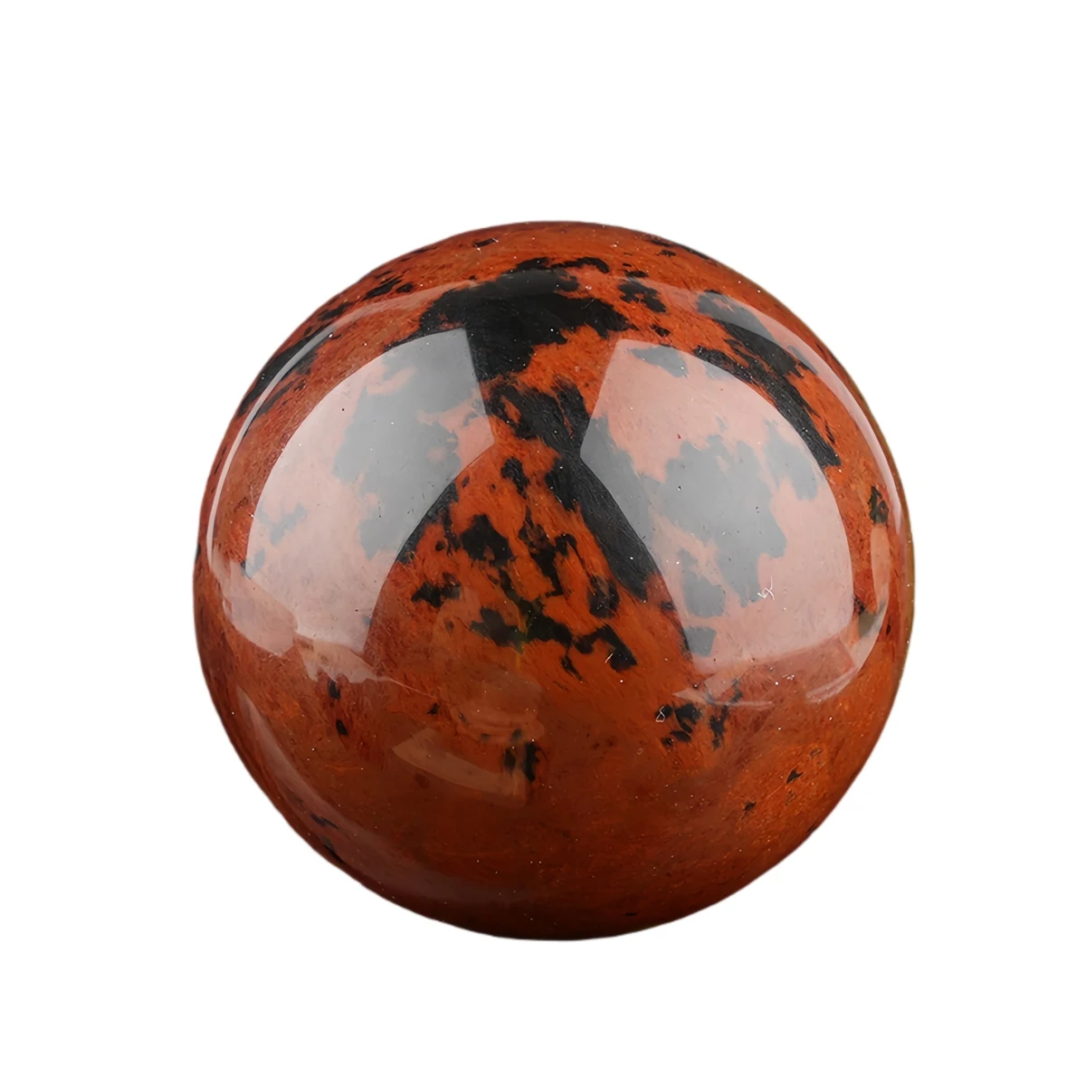 Mahogany Obsidian 25mm Gemstone Sphere No Hole Crystal Healing Stones for Reiki Chakra Meditation Yoga Energy Ornament Gift