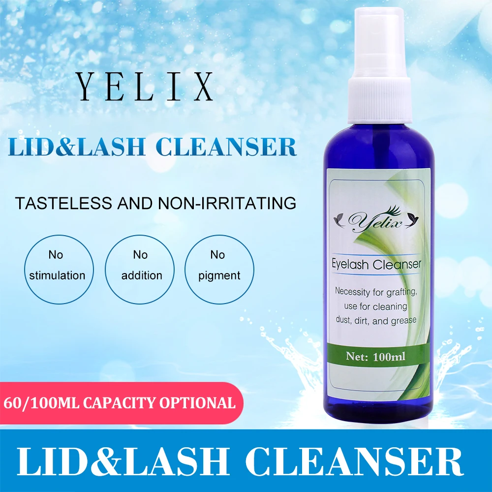 Yelix Eyelash Extensions Lash Eyelid Cleansing Spray Lid And Lash Cleanser For Eye Irritation And Eyelid Relief Make Up