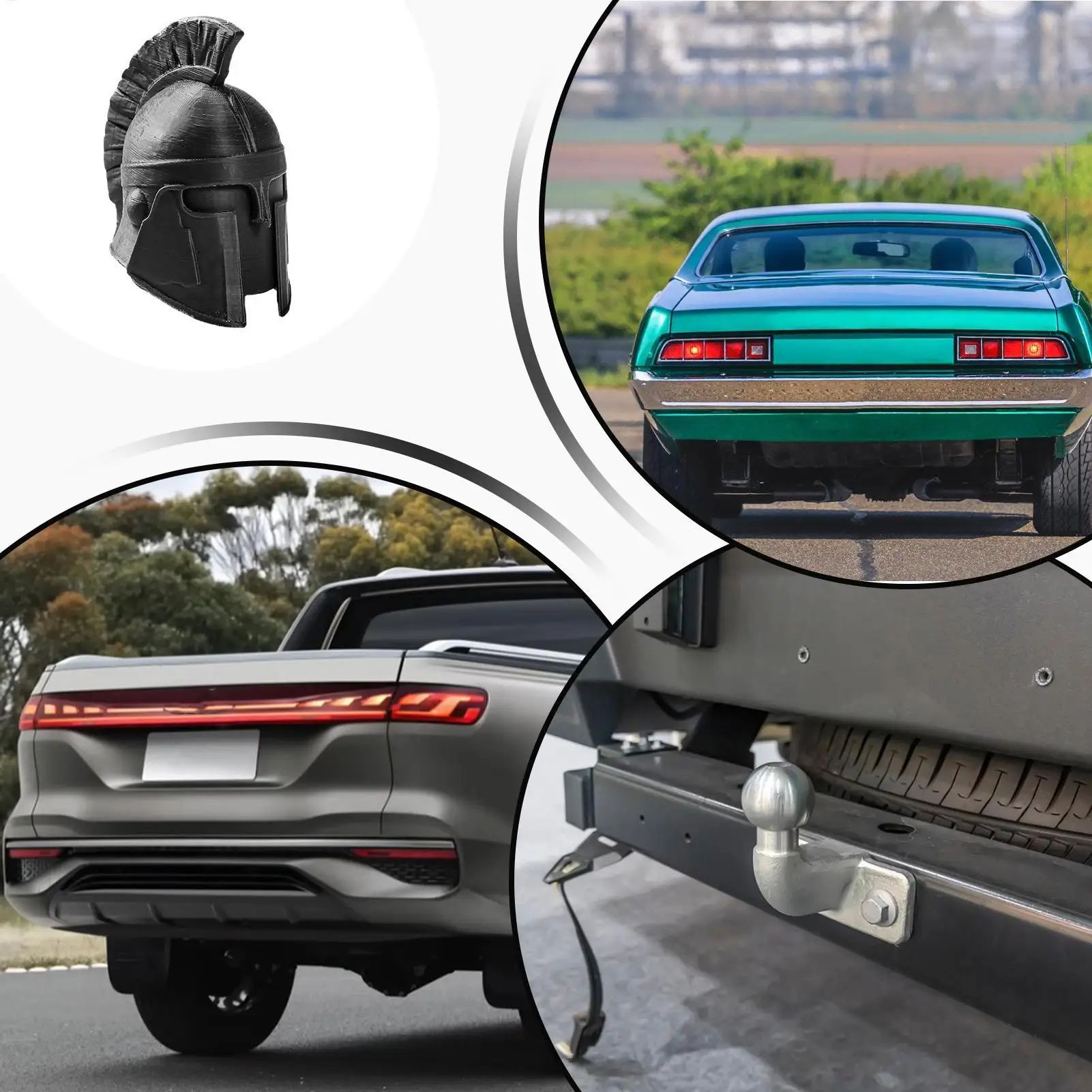 

Truck Hitch Covers 3D Printing Exterior Funny Cartoon Gladiator Shaped Receiver Tube Hitch Plug For Automotive ATV Boat Trucks