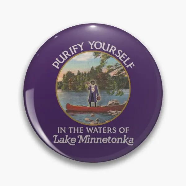 Purify Yourself In The Waters Of Lake Mi  Soft Button Pin Lover Collar Clothes Decor Metal Women Hat Jewelry Fashion Lapel Pin