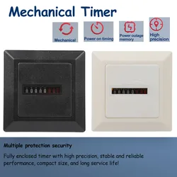 Novel Electircal HM-1Timer Square Counter Digital 0-99999.99 Gauge 0.3W AC220-240V / 50Hz AC Industrial Hour Meter Hourmeter