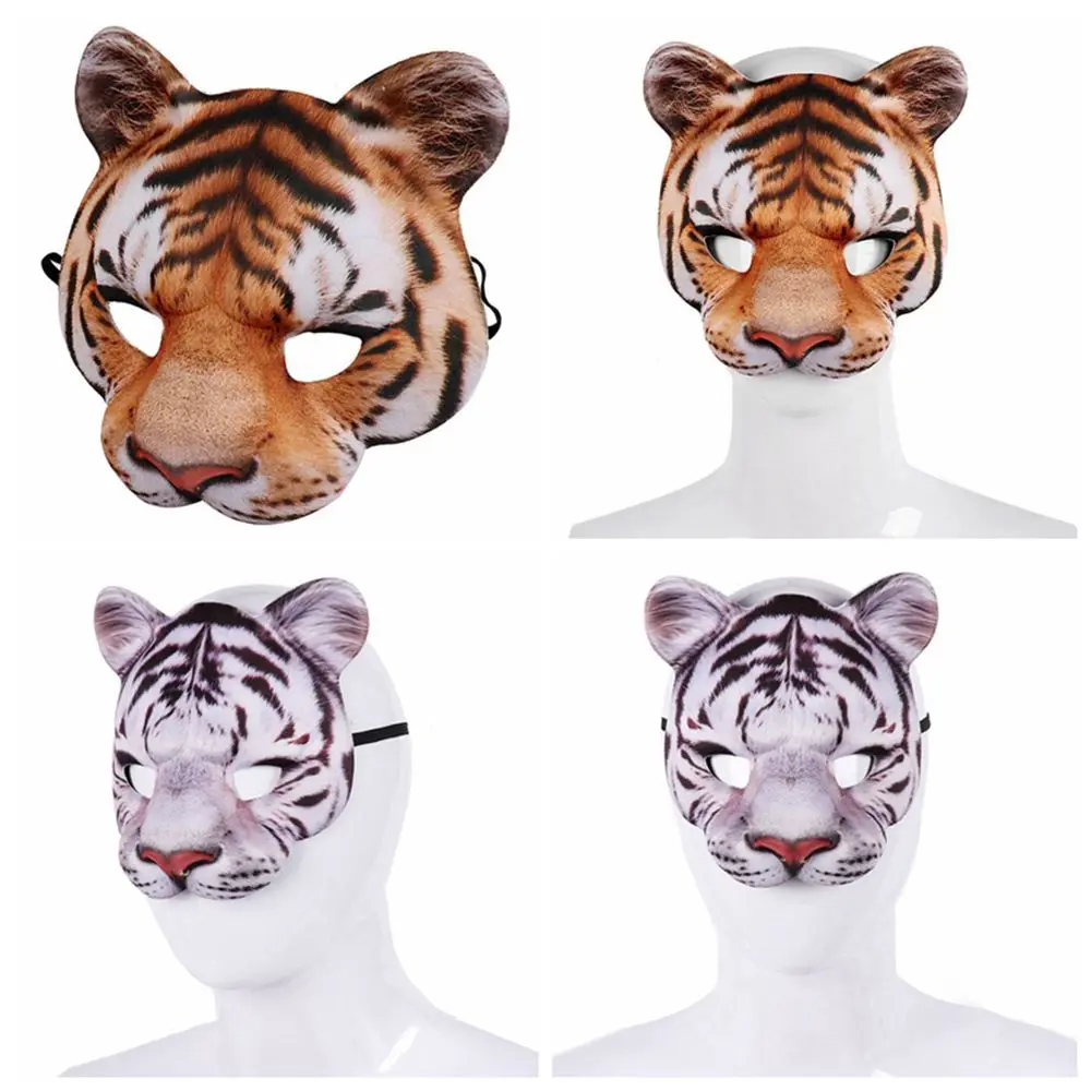 Copertura per il viso Maschera di maiale Festa di carnevale Mardi Gras Festival Maschera per gli occhi Maschera per travestimento Maschera di tigre Decorazione di Halloween Puntelli Cosplay