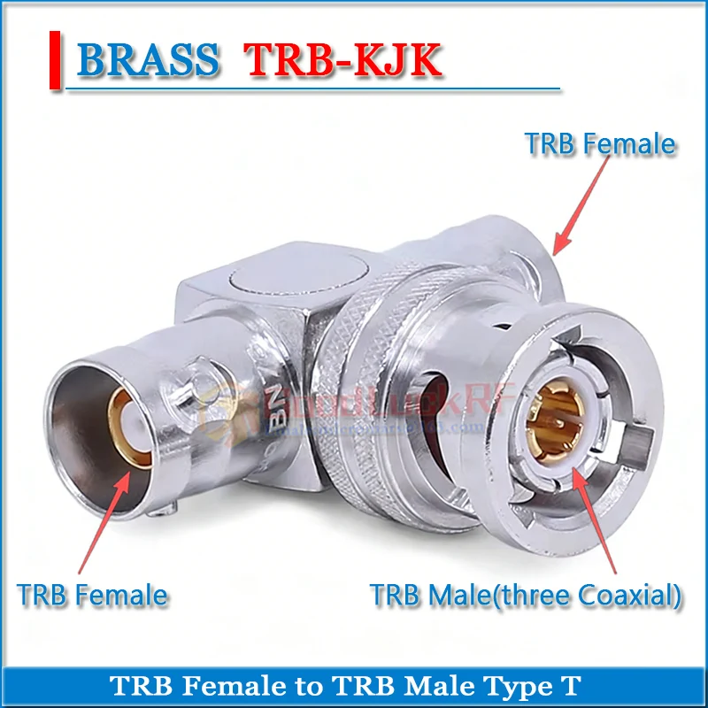 

High-quality TRB Male to Dual TRB Female three checkpoints jaw Type T Copper 50ohm TRB-KJK RF Connector Adapters