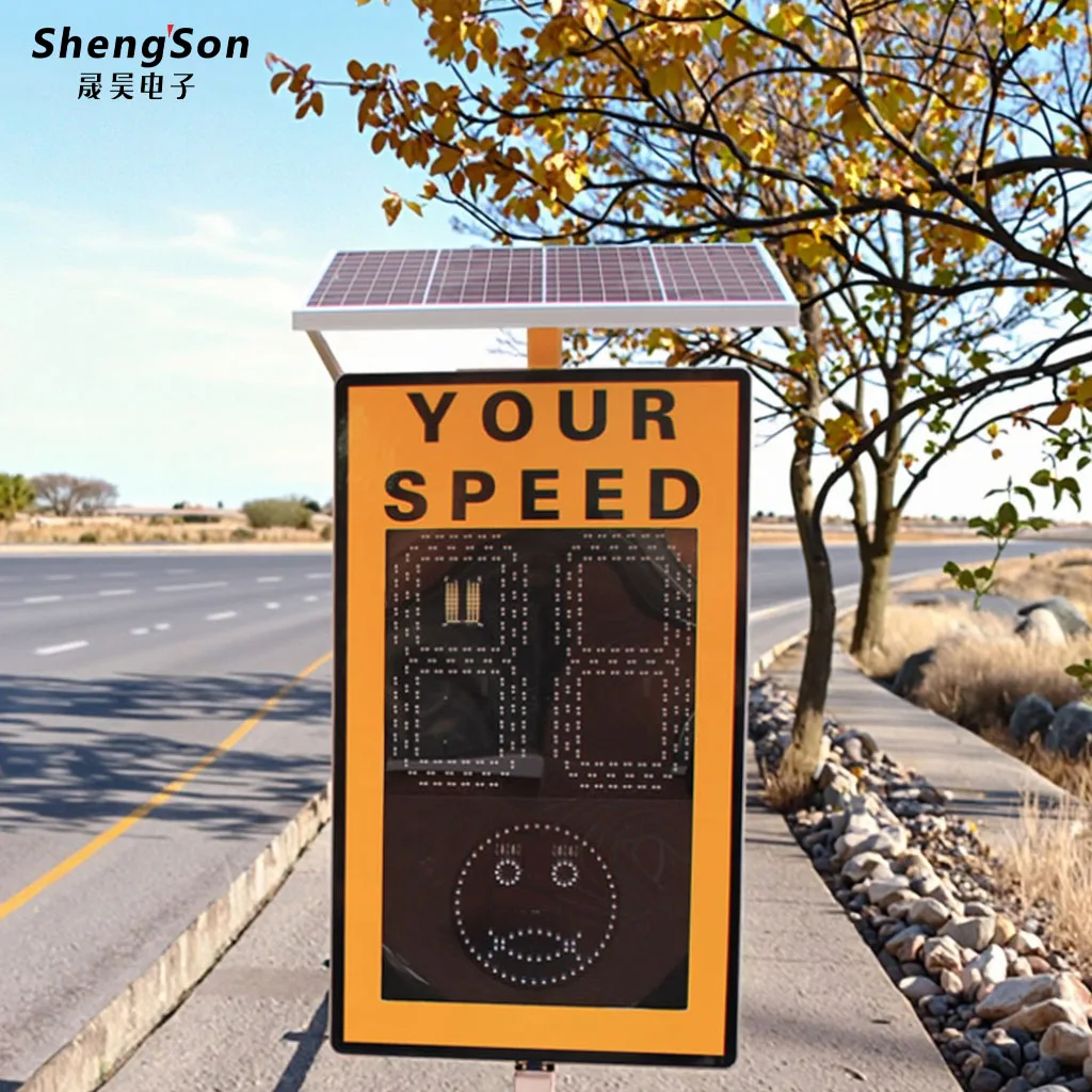 Outdoor Solar-Powered UV Printed LED Traffic Sign Board Galvanized Steel Plate Fourth Grade Reflective Film 600x1000mm Road