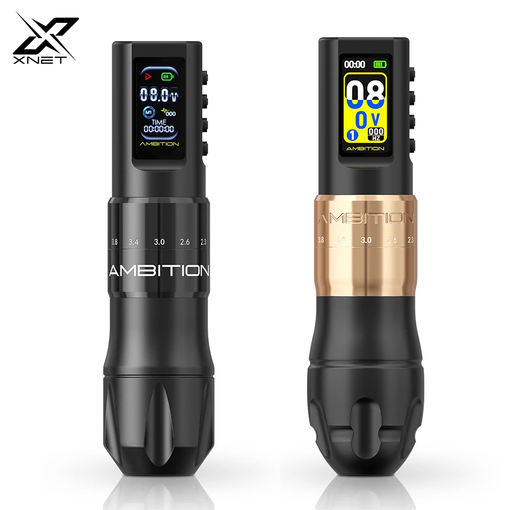 XNET C2/C3 Professional Wireless Tattoo Machine Coreless Motor 2.0-4.2mm Adjustable Stroke Tattoo Pen For Beginner For Tattoo