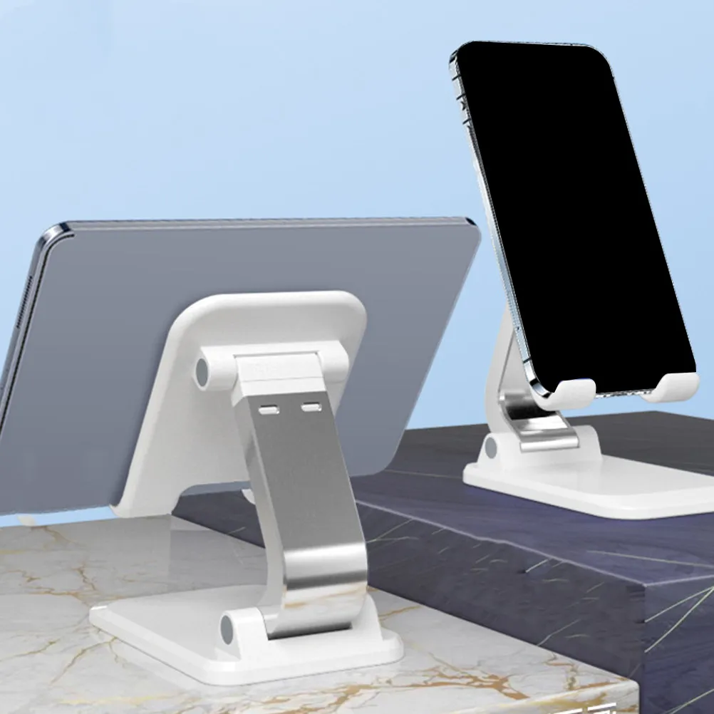 

2pcs Foldable Phone Stand Adjustable Mobile Phone Holder For Desk Travel Use Smartphones Tablets Abs Aluminum Alloy Non-Slip