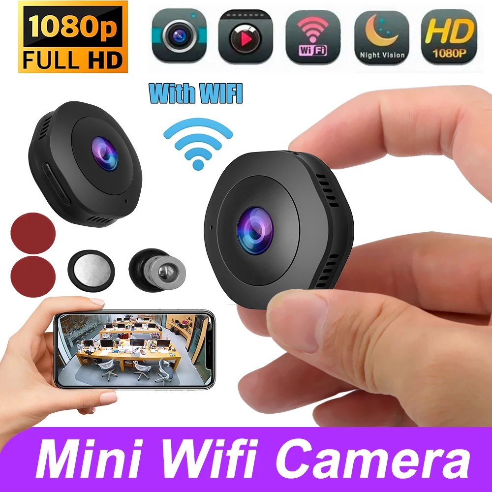 

1080P HD Mini Camera Wifi IP Camera Remote Monitoring Mini Camera Outdoor Sports DV Car Recorder Night Vision Camera H6