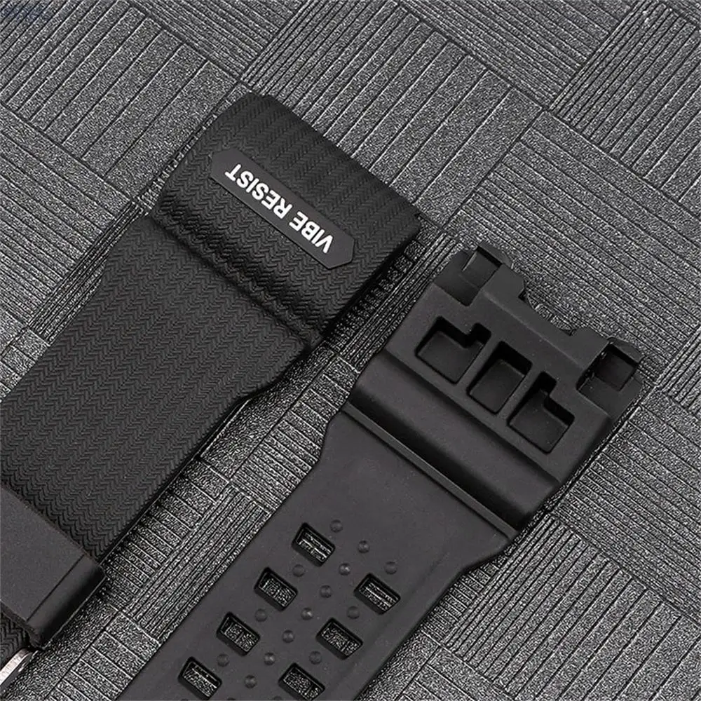 男性用のカカシオ樹脂ブレスレット,防水,交換用,ツール付きの黒の時計アクセサリー,スポーツ,GWG-1000GB