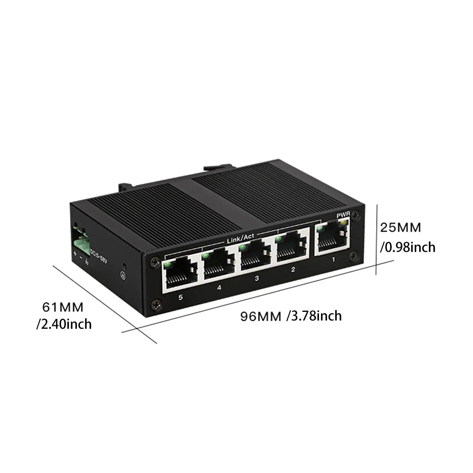 Ethernet Switch 10/100Mbps Plug and Play High Performance 5 Port Network Hub