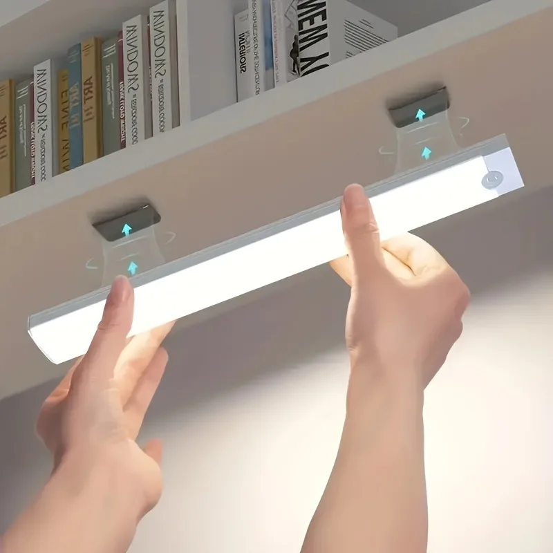 Luz LED nocturna inalámbrica con Sensor de movimiento, lámpara de noche para armario, cocina, dormitorio, Detector, luz de fondo para armario y escalera