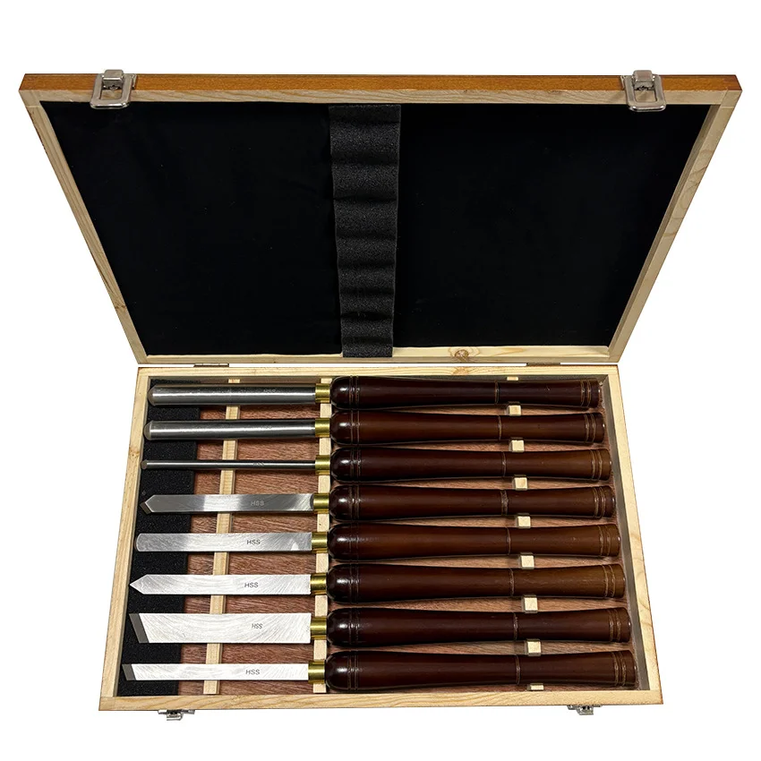 Skew Chisel Wood - 8pcs HSS Woodturning Chisel Set Woodworking