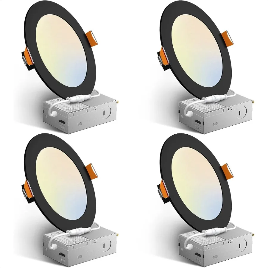 4 Pack 6 Inch Black…