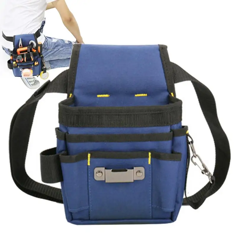 

Electrician Tool Pouch With Belt Belt Tool Bag Electrician Waist Tool Pouch Portable Heavy Duty Tool Belt Multi-Pocket Tool