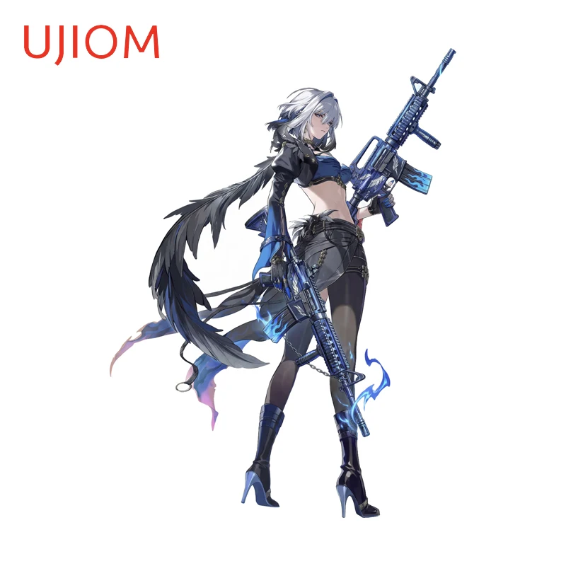 UJIOM Wuthering Waves Fancy Game Character Wall Sticker Stylish Windows Waterproof PVC Decal Enchanting Clothes Dryer Home Decor