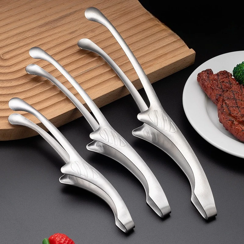 

Premium Stainless Steel Food Tongs BBQ Clip for Outdoor Picnic Barbecue Kitchen Cooking