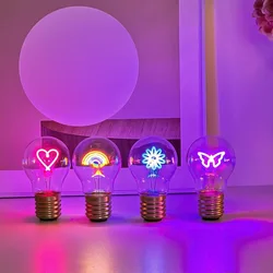 A70 charging Bulb 5V RGB Rose Plastic Drop-proof Valentine's Day gift USB charging creative ornament decorative light bedroom