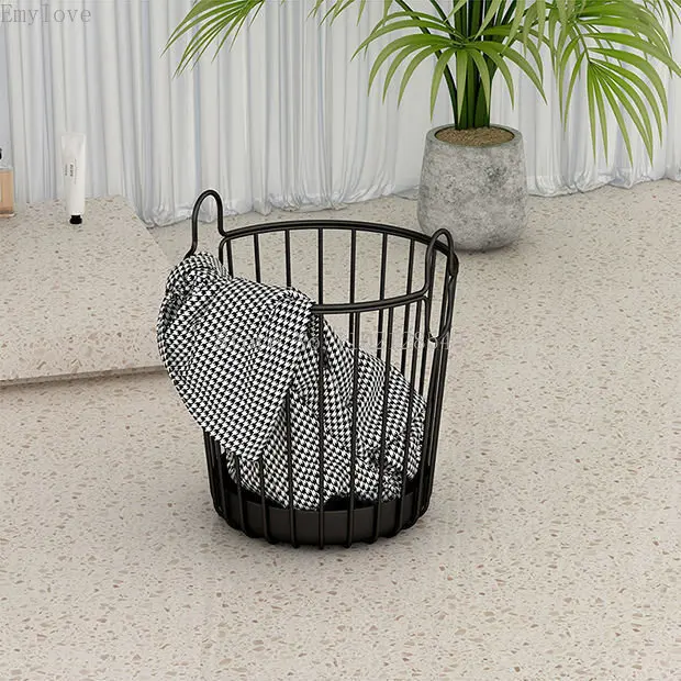 Home Laundry Basket Metal Wheel Basket Dirty Clothes Storage Laundry Organizer Organizer for Clothes Toys корзина для белья