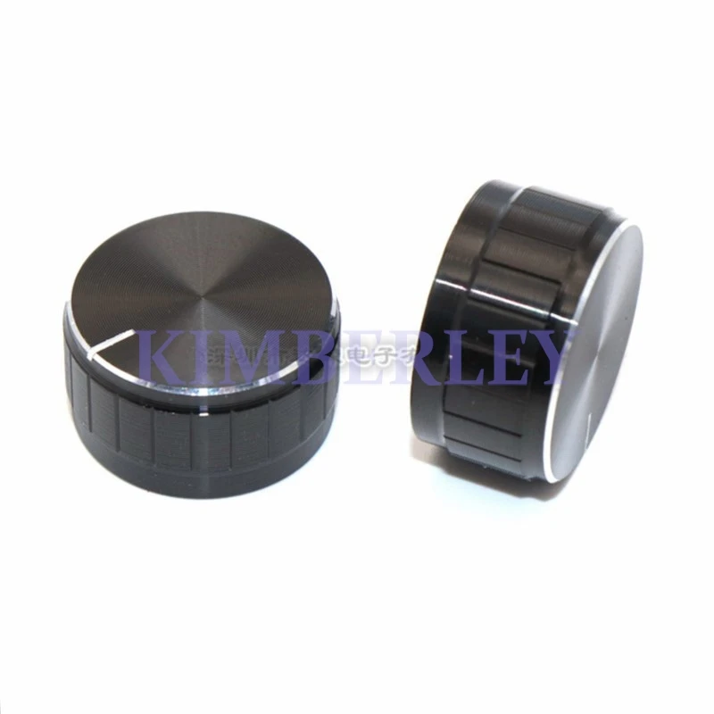 3 Piece Aluminum Alloy Black And White Bright Edge 21*11MM Volume Potentiometer Knob Encoder Switch Cap Plum Handle Knob