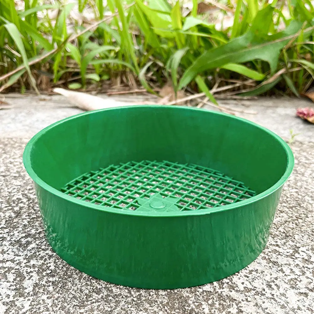 

2Pcs 6 Inch Garden Soil Sifter Green Plastic Riddle Sifting Pan for Soil Preparation Planting Succulents Fine Mesh Sieve Filter