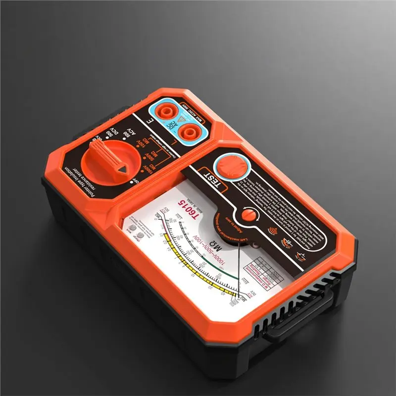 ABRW-AC DC Voltage Detection Pointer Insulation Resistance Meter 2000MΩ USB Rechargeable Megohmmeter For Electrical Testing
