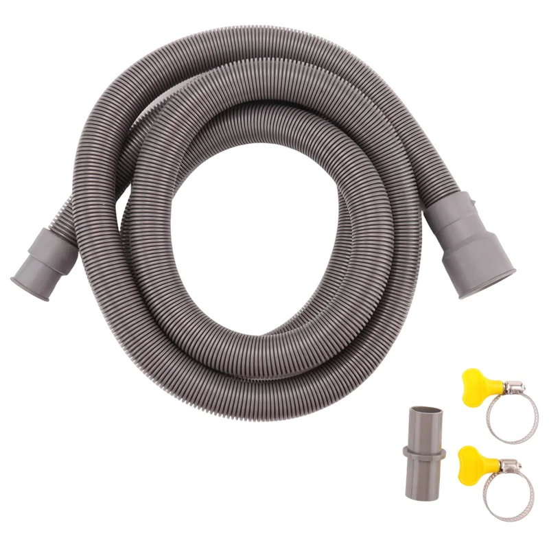 A68M-2Set تركيبات خرطوم تصريف أنابيب الغسالة الأوتوماتيكية، 2 متر و3 متر