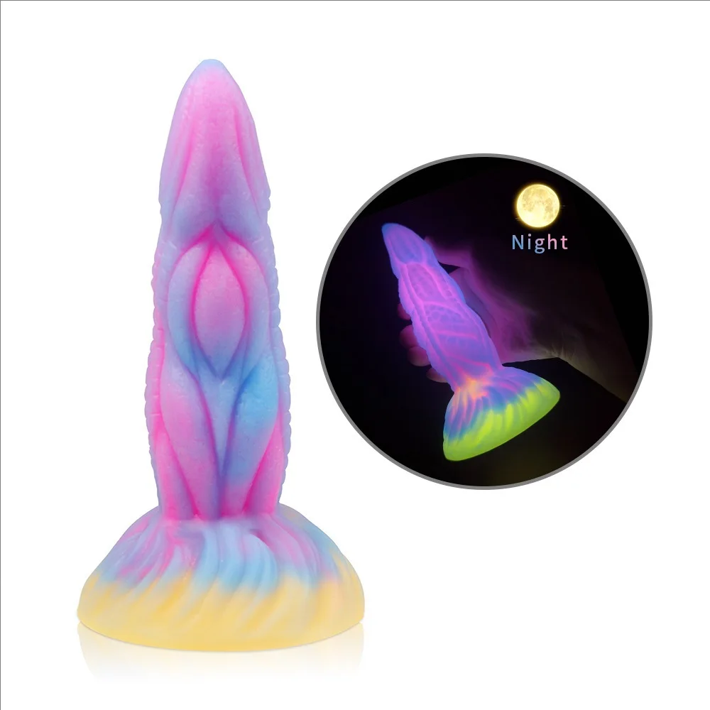 Big Monster Luminous Dildo Anal Plug Anal Dilator Anal Sex Machine G-spot Stimulation Lesbian Adult Sex Toy Long Penis Butt Plug