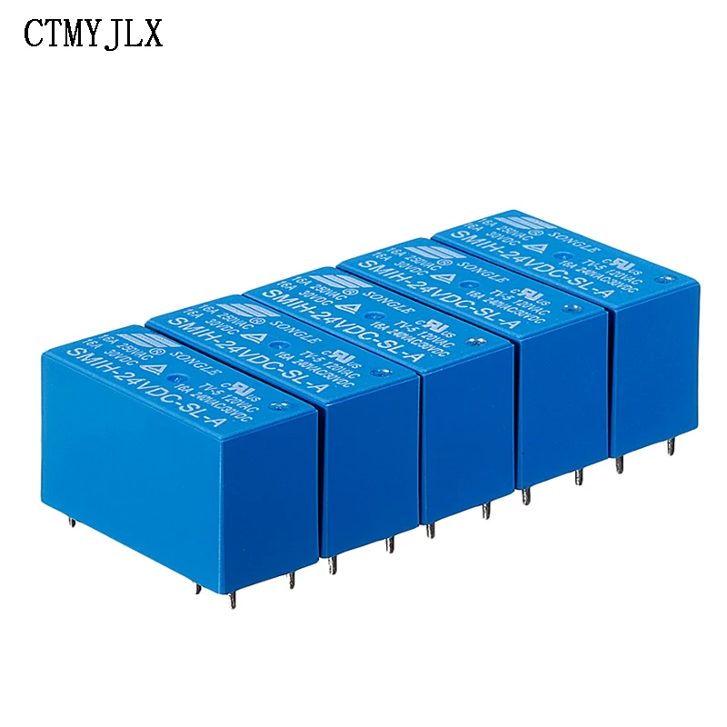 5pcs SMIH-05VDC-SL-A SMIH-12VDC-SL-A SMIH-24VDC-SL-A Relays 250V 16A 6PIN A group of normally open SMIH-05V 12V 24V-SL-C