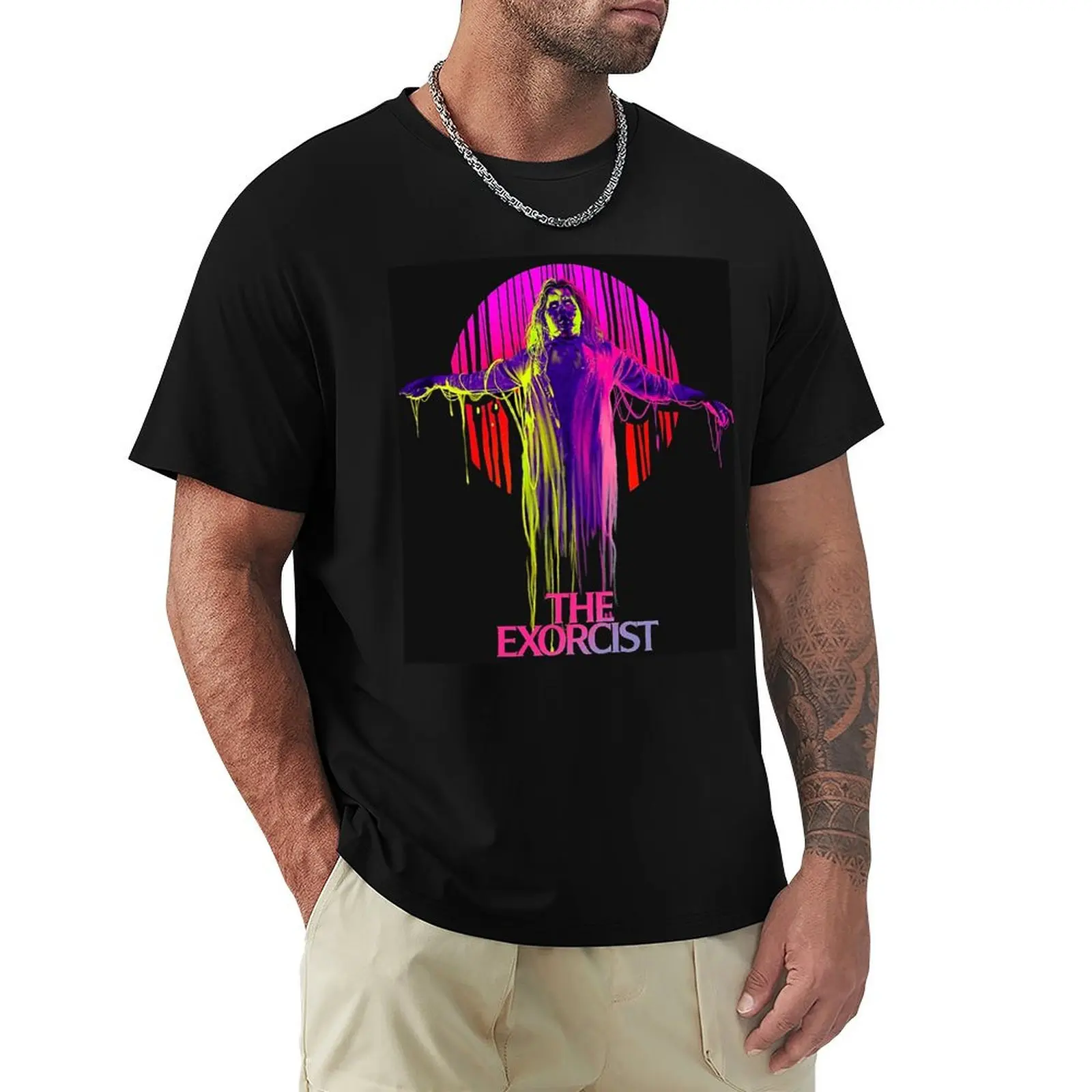 

the exorcis T-Shirt custom t-shirts summer 2025 topping korean fashion plain black t shirts men