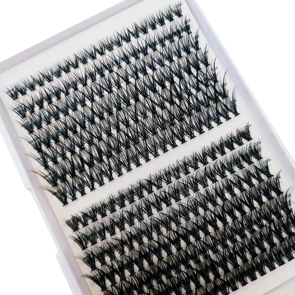 Individual Faux Mink Extensões de cílios, cílios Cluster, DIY Extensão dos cílios, D Curl, Longo, 30D, 40D, 280Pcs