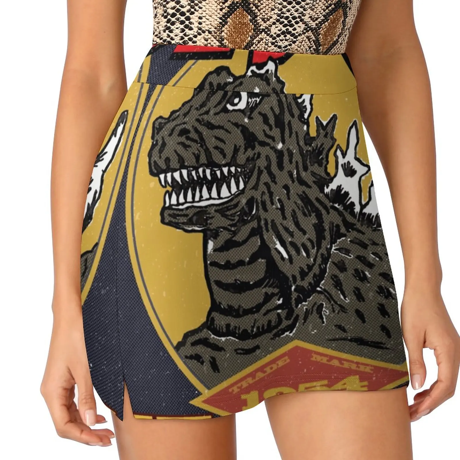 

King Of Monsters Women's skirt With Hide Pocket Tennis Skirt Golf Skirts Badminton Skirts Running skirts Monster Anime Asia