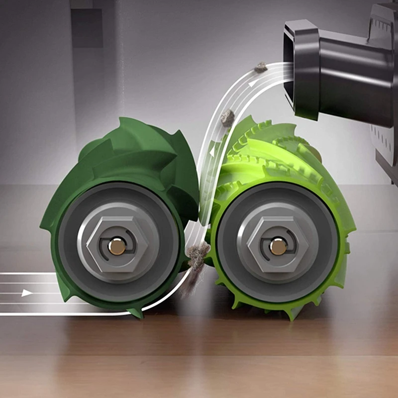 2x Borstelrol Voor Roomba I7 E5 E6 Serie Robotstofzuiger Vervangende Reserveonderdelen Groen