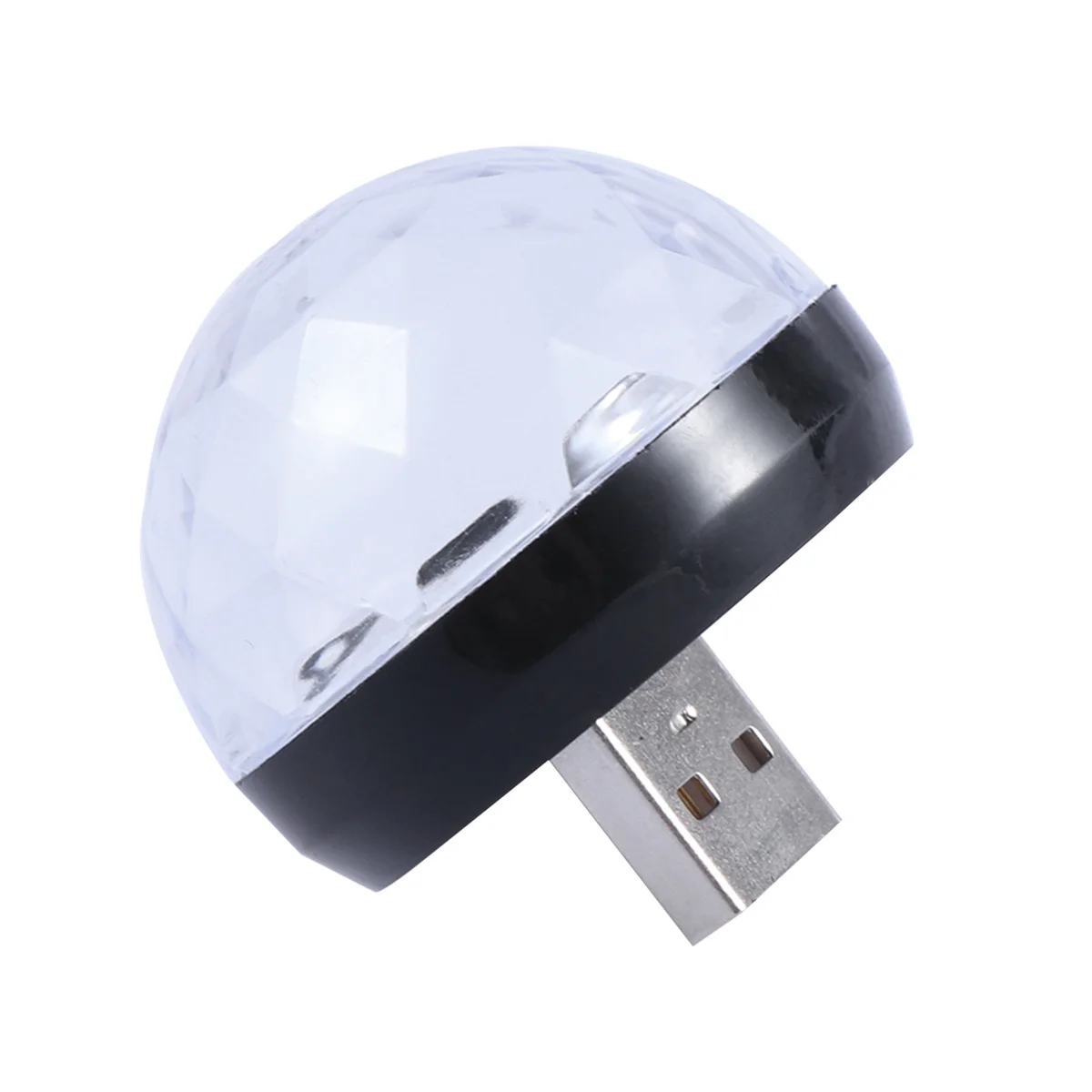 

Светодиодный USB-светильник для диско-шара с звуковым управлением, портативный светильник для вечеринки на свадьбу, день рождения, Рождество, Dj, сцена, черный