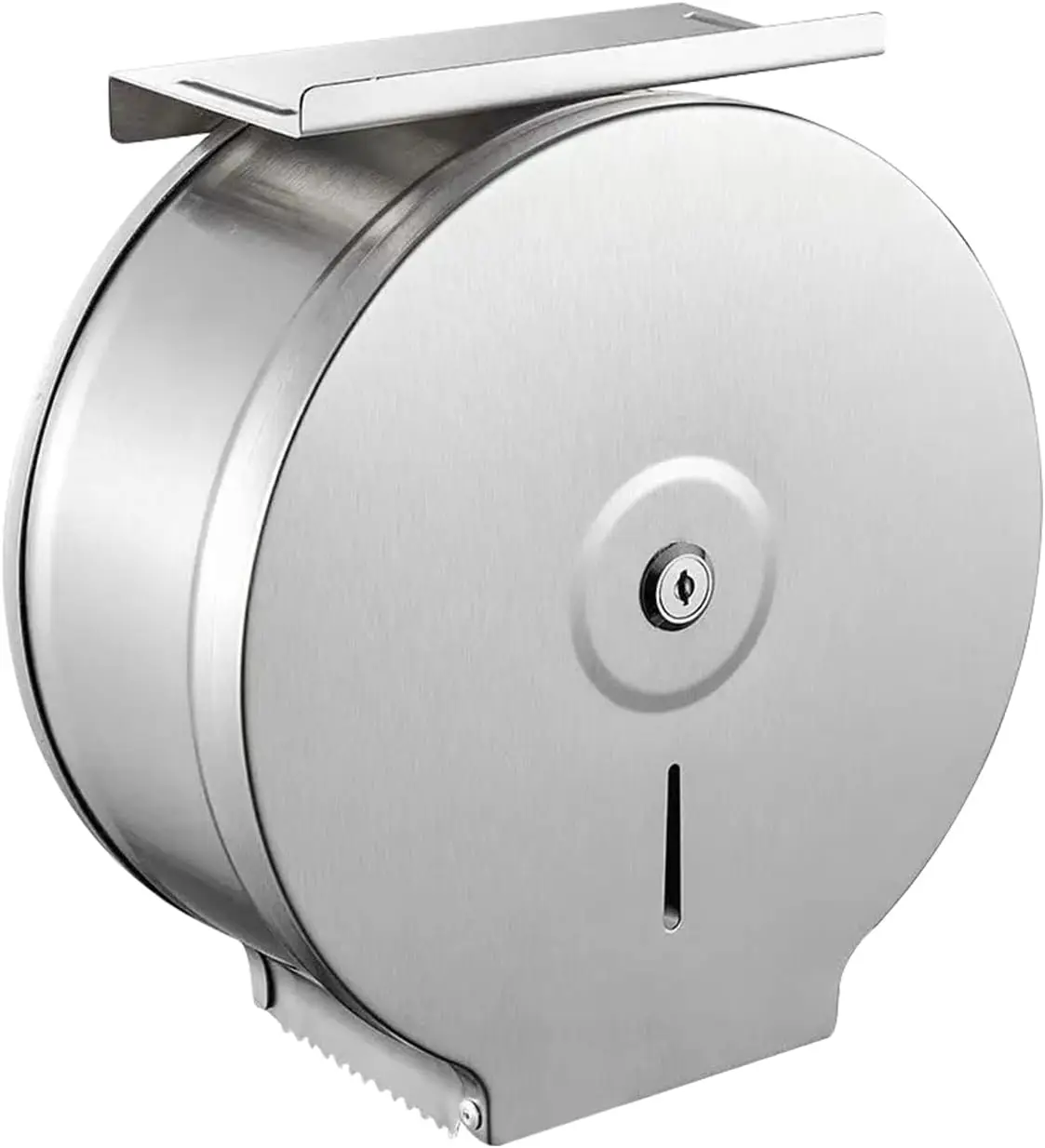 

Commercial Jumbo Toilet Paper Dispenser, 9 Inch Roll with Shelf & Lock, Stainless Steel Wall Mounted Holder
