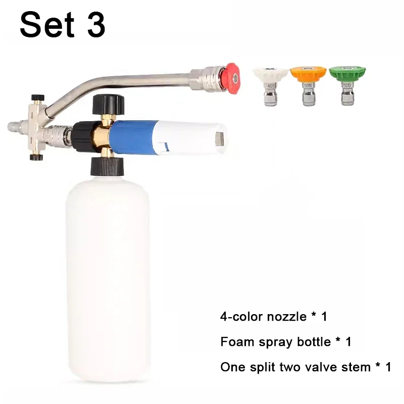 ダブルエンドコネクタとツール付きの高圧洗浄機,クイック接続スイッチ,1/4インチのダブルチップ付き,フォームノンおよびスプレーノズル用